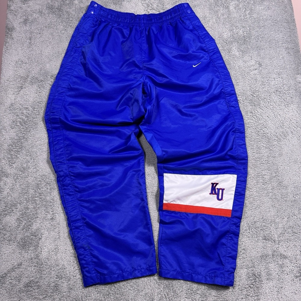 Kansas Jayhawks Nike Pants Mens XL Vintage Team Tearaway Warmup 90s Y2K Track